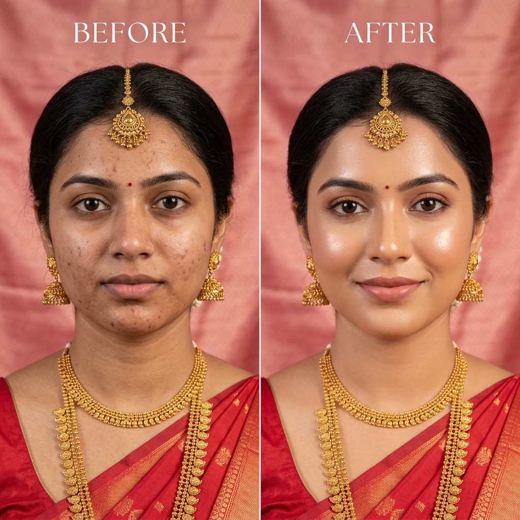 Bridal Glow Program Before and After - Pooja, 26
